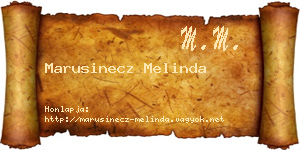 Marusinecz Melinda névjegykártya