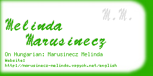 melinda marusinecz business card